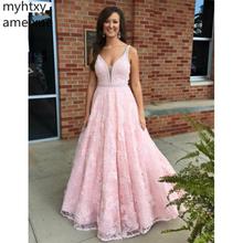 2021 Elegant Sexy Evening Dresses A-line Chiffion Floor Length Sleeveless Sweep Train Evening Gowns Custom Made Robe De Soiree 2024 - buy cheap