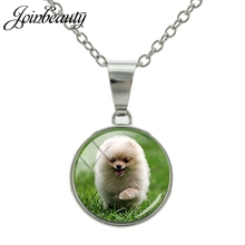 JOINBEAUTY Handmade Glass Snap Buttons Necklace Cute Dogs Necklace Little Animal Glass Cabochon Pendant Jewelry Necklaces D1296 2024 - buy cheap
