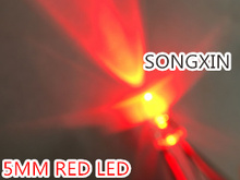 XIASONGXIN LIGHT One Lot 200pcs Super Bright Red 5mm Led Red Light Emitting Diode F5 Red LED Round Transparnts 2024 - buy cheap