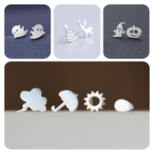 Cute Umbrella/Raindrop/Lightning/Pumpkin/Skeleton/ghost Halloween Stud Earrings Christmas deer tree Ear Jewelry Gift 2024 - buy cheap