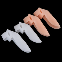 2Pcs Silicone Gel Foot Fingers Two Hole Toe Separator Thumb Valgus Protector Bunion Adjuster Hallux Valgus Guard Feet Care 2024 - buy cheap
