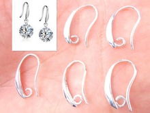 20PCS Wholesale Lot 925 Silver Jewelry Findings 925 Sterling Silver Earring Pinch Hooks Earwire For Crystal Pearl Free Shipping 2024 - buy cheap
