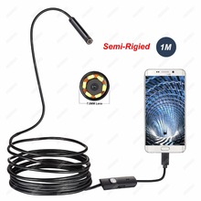 Minicámara de inspección USB con 6 LED, lente 2 en 1 de 1m/2m/5m/10m, 7MM, Android/PC, 640P, tubo de endoscopio HD, boroscopio de serpiente impermeable 2024 - compra barato