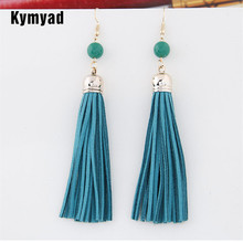 Kymyad 6 Colors Bohemian Tassels Earrings For Women Beach Jewelry Long Dangle Drop Earrings Gold Color  Statement Earring 2024 - купить недорого