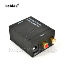 Kebidu-Convertidor analógico óptico de Audio Digital, adaptador Original para Toslink SPDIF Coax a analógico L/R RCA, más nuevo 2024 - compra barato