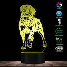 Domestic Dog Rottweiler 3D Led Light Laser Engraving Acrylic Decorative Dog Breed Rottie Lighting Mood Lamp Kid Room Night Light 2024 - buy cheap