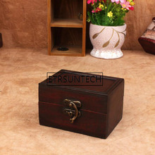 Vintage Wood Lock Jewelry Case Pearl Necklace Bracelet Storage Box Retro Treasure Organizer Boxes 50pcs 2024 - buy cheap