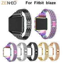 Металлические ремешки из нержавеющей стали для Fitbit blaze Band, роскошный браслет, Ремешки для наручных часов и ободок, Сменные аксессуары, браслет 2024 - купить недорого