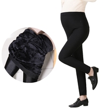 Winter Pregnant women's pants Plus velvet thickening Pregnant women's leggings  Warm ropa mujer Pregnant women's clothes 4XL 2024 - buy cheap