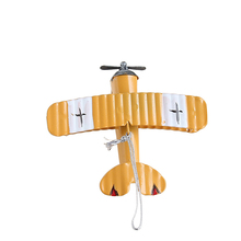 New-Retro Airplane Figurines Metal Plane Model Vintage Glider Airplane Home Decor Miniatures Yellow 2024 - buy cheap