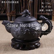 Novo yixing bule de chá 320ml grande capacidade argila roxa bule de chá zisha genuína argila roxa grande pote de chá do dragão 2024 - compre barato