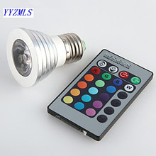 3W E27 gu10 RGB LED Bulb Light 16 Color RGB Changing lamp spotlight with Remote Controller for home party Improve atmosphere 2024 - buy cheap