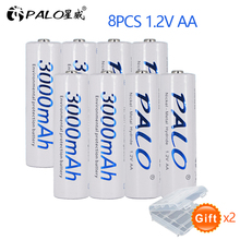 PALO AA Battery 3000mAh 1.2V NI-MH AA rechargeable batteries for camera LED light Toy MP3 mp4 microphone batteries 2024 - buy cheap