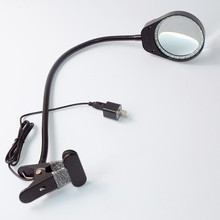 Lámpara de aumento de manguera de Metal de 5X 100MM, lupa con Clip de luz, lentes iluminados de aumento que-Negro 2024 - compra barato