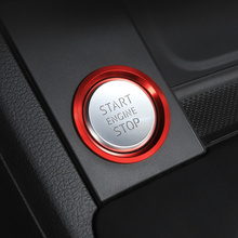 Anillo de diseño de poliuretano para coche, cubierta de botón de arranque y freno de motor para Audi A6, B8, A6L, Q5, 8R, A4, C7, B9, A7, BT 2018 2024 - compra barato
