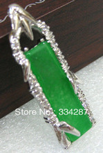 New! Lady's fancy green jadestone  18KGP pendant free shipping 2024 - buy cheap