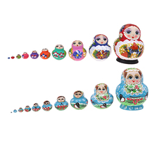 2 Sets of 10 Pieces Hand Painted Girls Russian Babushka Matryoshka Nesting Dolls Kit Kids Birthday Gift Christmas Ornaments 2024 - buy cheap