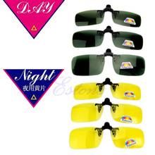 Polarized Day Night Vision Sunglasses Clip-on Flip-up Lens Driving Sun Glasses 2024 - buy cheap