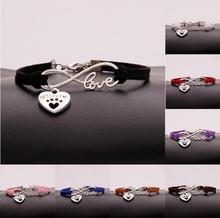 10pcs/lot Infinity Love 8 Best Friend Heart pendant Bracelets Charm Women/Men Simple Bracelets/Bangles Jewelry Gift N22 2024 - buy cheap