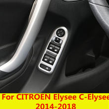 Inner Door Window Lift Button Switch Panel Cover Trim Interior decoration Auto Accessories For CITROEN Elysee C-Elysee 2014-2018 2024 - buy cheap