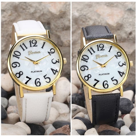 Великолепные 2018 новые модные брендовые часы женские роскошные часы Geneva Женские Аналоговые кварцевые наручные часы из искусственной кожи relojes mujer # F 2022 - купить недорого