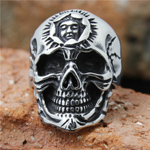 1pc!! Newest Ghost Skull Ring 316L Stainless Steel Hot Selling Evil Damn Skull Ring 2024 - buy cheap