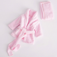 Банный халат для новорожденных 0-6 месяцев, фланелевый, цвет в ассортименте 2024 - купить недорого