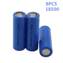 SHSEJA-batería de litio recargable para linterna, 3,7 V, 18500, 1400mAh, 3,7 V, Luz fuerte, batería de litio especial antiluz, 8 unids/lote 2024 - compra barato