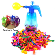 Портативный воздушный шар с водяными бомбами, насос с 500 воздушными шарами для детей, праздничные уличные игрушечные шары (помпа и воздушные шары случайного цвета) 2024 - купить недорого