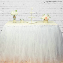 White 1 Meter x 80cm Tulle Table Skirt Wonderland Table Tutu Skirting Wedding Birthday Baby Shower Party Decoration 2024 - buy cheap