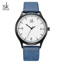 Shengke женские брендовые наручные часы, Простые Модные кожаные часы, женские кварцевые часы, часы SK Montre Femme, 2019 2024 - купить недорого