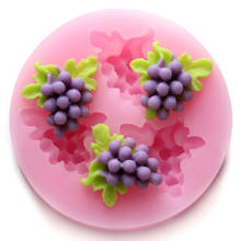 Silicone Mold Three Hole Grape Fondant Mold DIY Baking Tools Lace Sugar Cake Decoration Silica Gel Moulds Silicone Rubber PRZY 2024 - buy cheap