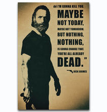 Hot New The Walking Dead Rick Grimes-Silk Art Poster Wall Sticker Decoration Gift 2024 - buy cheap