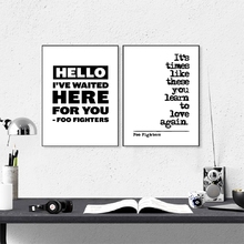 Foo Fighters Song Lyrics Wall Art Posters Prints Minimalist Inspiration Poetry Quote Painting Music Wall Picture Home Room Decor 2024 - buy cheap