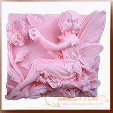 Molde de silicona para jabón de hada de las flores y mariposas, molde de vela artesanal para jabón, S047 2024 - compra barato