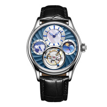 Retro 100% Authentic Tourbillon Pilot Men Watches Hollow Mechanical Male Clock Fashion Top Luxury 2020 Business Man wristwatch 2024 - buy cheap