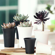 10pcs Round Plastic Potted Fleshy Flower Vase Planter Pot High Waist Office Desk Succulent Plant Flowerpot 2024 - buy cheap