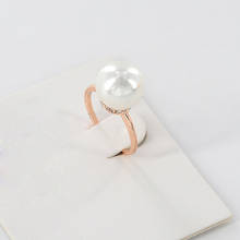 Элегантный Имитация жемчуга кристалл кольцо из розового золота Цвет Boho костяшки Шарм палец кольцо ювелирные изделия 2024 - купить недорого