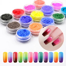 1 botella de pigmento 1g cambio de Color de temperatura purpurina holográfica para uñas manicura decoración de uñas con degradado en polvo 2024 - compra barato
