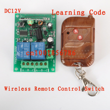12V 2CH wireless remote control switch receiver board & transmitter remote controller 10A output state is adjustable 315/433MHZ 2024 - buy cheap