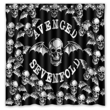 Cortina de baño y ducha de poliéster impermeable, banda de Metal pesado con diseño Sevenfold y fondo de calavera A7X, gran oferta de 2016, 180x180cm 2024 - compra barato