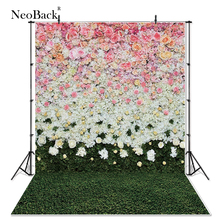 Neoback-fundo floral de parede para fotografia, faixa fotográfica para decoração de festas de casamento, para fotografia ou plano de fundo 2024 - compre barato