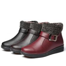 Cotton Shoes Female 2022 Winter New Plus Velvet Cotton Snow Boots Warm Women's Boots Aged Mother Shoes 2024 - buy cheap