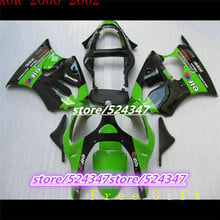 Motorcycle Fairings set for Kawasaki ZX6R 2000 2001 2002 Ninja 636 fairing kit ZX-6R 00 01 02 green black motobike 2024 - buy cheap