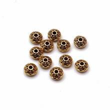 Tibetan Round Oval Spacer Metal Beads For Jewelry Making DIY Zinc Alloy Charm Accessory For Jewelry Bracelet Making wh 2024 - buy cheap