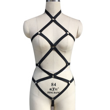 Rave harness wear Sexy Cage bra Harness bondage body zentai suit gothic style cage harness Harajuku costume inspired Crop Top 2024 - buy cheap