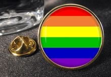 High quality Rainbow Flag Button Badge Gay Pride LGBT low price custom metal lapel pin hot sales gay rainbow badges pin 2024 - buy cheap