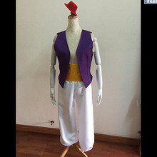 Aladdin Magic Lamp Prince Aladdin Halloween Adult Men Cospaly Costumes Purple Vest White Pants Classic Prom Dress Up 2024 - buy cheap