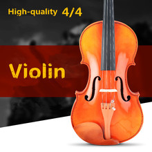 Violino abeto 4/4 violino artesanato instrumentos musicais com estojo breu 2024 - compre barato
