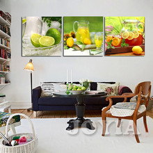 Modern Fruit Wall Paintings, Lemon Tea Pictures Home Kitchen Decor Canvas Wall Art, Dinning Room Wall Decor Art Posters No Frame 2024 - buy cheap